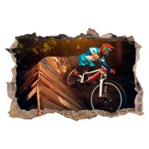 Vinilos pared rota 3d mountain bike